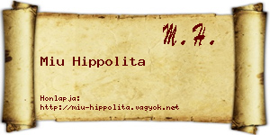 Miu Hippolita névjegykártya